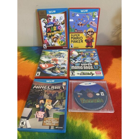 wii u game lot bundle (some Don’t Have Manuals ) Terraria Is Game Only